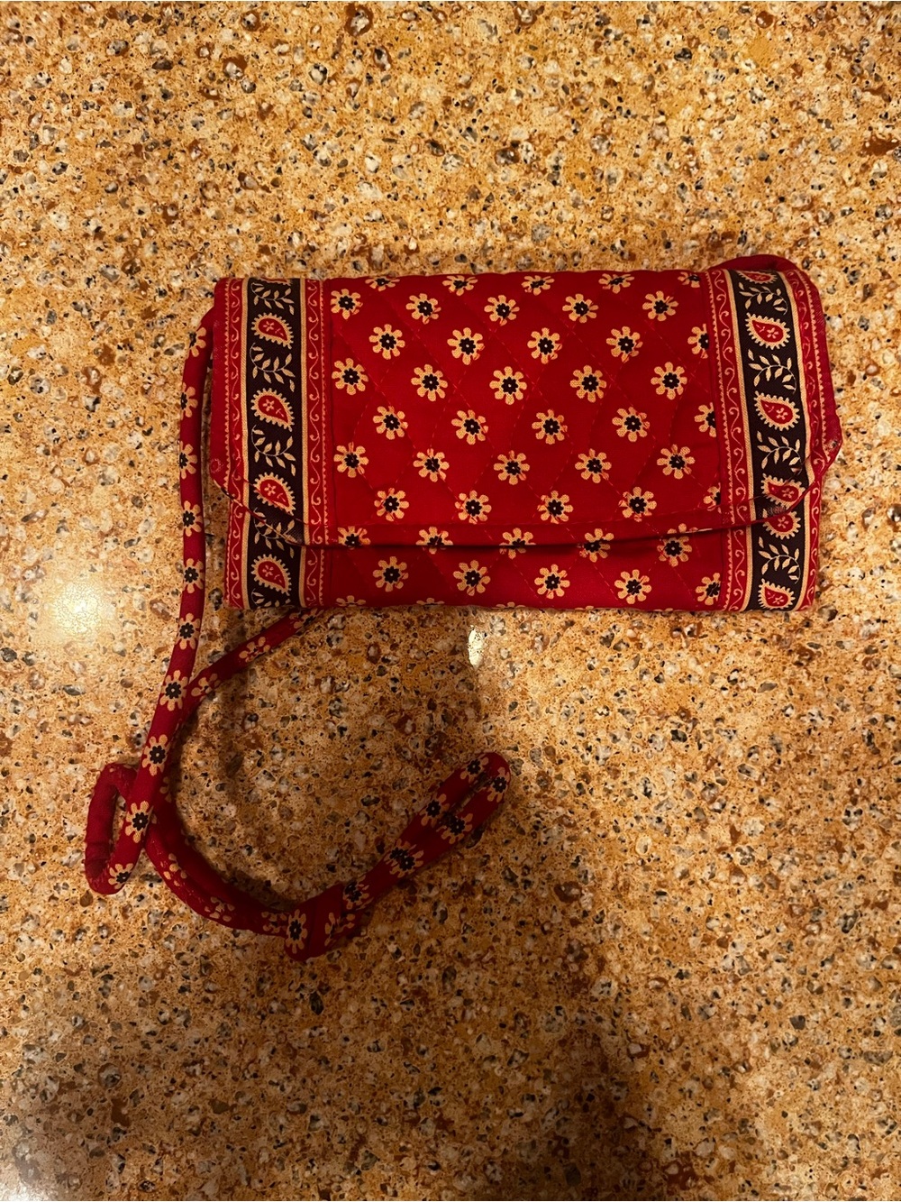 Vera Bradley Red Floral Crossbody Wristlet